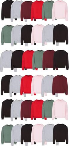 BILLIONHATS 36 Pack Mens Adult Crewneck Fleece Lined Pullover Sweatshirt Bulk, Men Sweatshirts, Homeless Shelter Donation in Saudi Arabia