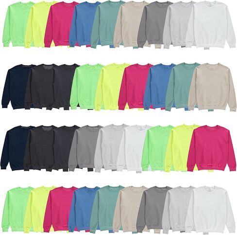 BILLIONHATS 36 Pack Mens Adult Crewneck Fleece Lined Pullover Sweatshirt Bulk, Men Sweatshirts, Homeless Shelter Donation in Saudi Arabia