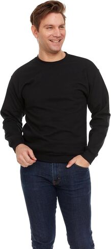 BILLIONHATS 36 Pack Mens Adult Crewneck Fleece Lined Pullover Sweatshirt Bulk, Men Sweatshirts, Homeless Shelter Donation in Saudi Arabia