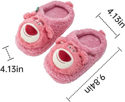 شبشب MINISO Disney Pixar Lotso النسائي الفخم لغرفة النوم في الأماكن المغلقة، حذاء منزلي مع نعل مطاطي مضاد للانزلاق للسيدات in Kuwait