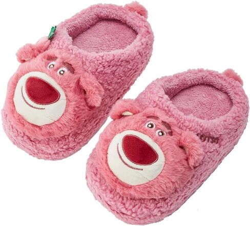 شبشب MINISO Disney Pixar Lotso النسائي الفخم لغرفة النوم في الأماكن المغلقة، حذاء منزلي مع نعل مطاطي مضاد للانزلاق للسيدات in Kuwait