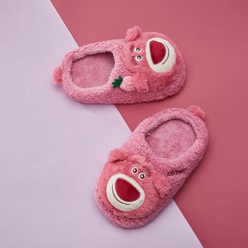 شبشب MINISO Disney Pixar Lotso النسائي الفخم لغرفة النوم في الأماكن المغلقة، حذاء منزلي مع نعل مطاطي مضاد للانزلاق للسيدات in Kuwait