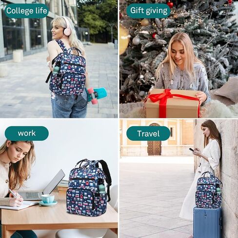 Gatycallaty Teacher Backpack for Women Teacher Laptop Bag Travel Work Gifts Teacher Bookbag Office Educators Large Capacity (BLUETEETH, 15.6 inches) in Kuwait