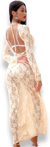 Beach Dress Swimsuit Sexy Lace Dress Casual Beach Sundress Summer Bathing Suit Cover up Women Vacation Dresses Bikini in Saudi Arabia