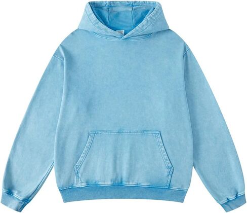 Dnzzs Men's Oversized Hoodie Unisex Heavyweight Hoodies French Terry Pullover Vintage Acid Wash Hoodie Sweatshirt Streetwear in Saudi Arabia