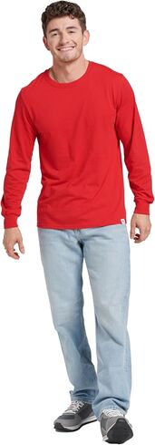 Russell Athletic Men's Dri-Power Cotton Blend Long Sleeve Tees, Moisture Wicking, Odor Protection, UPF 30+, Sizes S-3x in Saudi Arabia