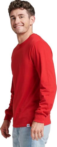 Russell Athletic Men's Dri-Power Cotton Blend Long Sleeve Tees, Moisture Wicking, Odor Protection, UPF 30+, Sizes S-3x in Saudi Arabia
