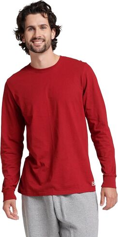Russell Athletic Men's Dri-Power Cotton Blend Long Sleeve Tees, Moisture Wicking, Odor Protection, UPF 30+, Sizes S-3x in Saudi Arabia