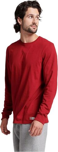 Russell Athletic Men's Dri-Power Cotton Blend Long Sleeve Tees, Moisture Wicking, Odor Protection, UPF 30+, Sizes S-3x in Saudi Arabia