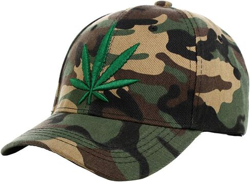 LOCOMO Men Women Baseball Cap Marijuana Pot Leaf Weed Cannabis Embroidered Hat Trucker Hat Snapback Brim in Saudi Arabia