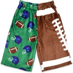 iscream Big Boys Fun Print Silky Soft Plush Shorts - Play Ball Collection