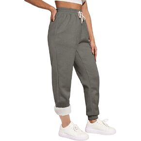 Yeokou Womens Sherpa Lined Sweatpants Winter Warm Fleece Pants