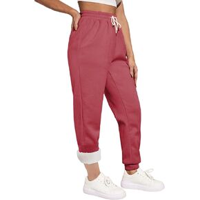 Yeokou Womens Sherpa Lined Sweatpants Winter Warm Fleece Pants in Kuwait