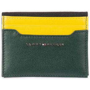 Tommy Hilfiger mens Slim Front Pocket Card Case Wallet with ID Window