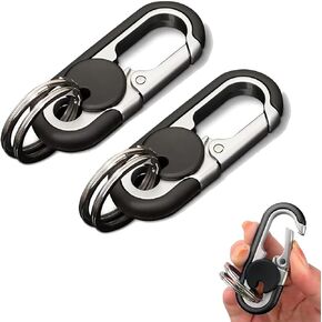 CHRIS GOOD Men's Car Key Chain 2pcs, Personalized Creative Stainless Steel Car Keychain for Men