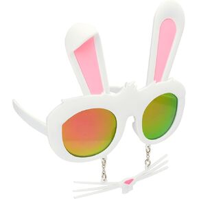 Sun-Staches Bunny Rabbit Glasses | Clear Lenses or Shades | Costume Accessory | UV 400 | One Size Fits Most