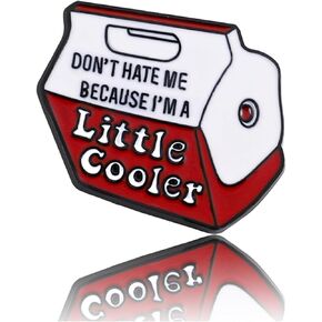 Red Cute Enamel Little Cooler Cartoon Design funny Brooch Pins for Backpacks DIY Accessory Badges Hats Bags