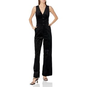 PAIGE womens Denia Jumpsuit Sleeveless Full Length Wide Leg in Black