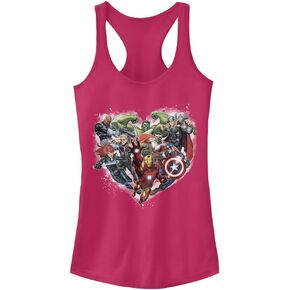 Marvel Universe Avenger Heart Women's Fast Fashion Racerback Tank Top
