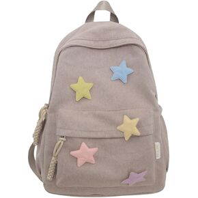 حقيبة ظهر MININAI Y2K الجمالية، حقيبة ظهر Preppy، حقيبة ظهر عصرية لطيفة على شكل نجمة، حقيبة ظهر للكمبيوتر المحمول للعودة إلى لوازم الكلية (أصفر، مقاس واحد) in Kuwait