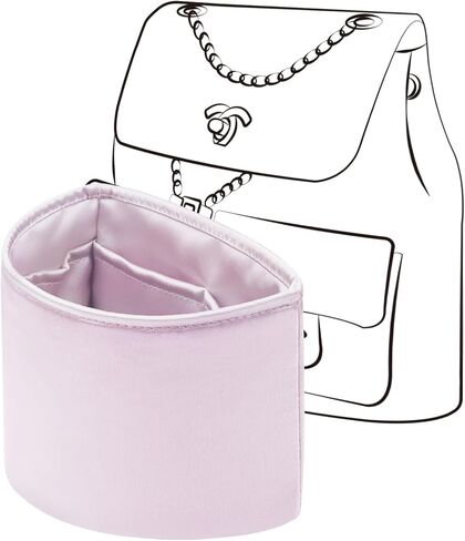 Duma Bag Insert, Organizer Insert Compatible with Chanel Duma backpacks, Silk Bag Organizer for Duma 23A/23P Small, Lightweight and Soft Touch (Small, Black) in Kuwait