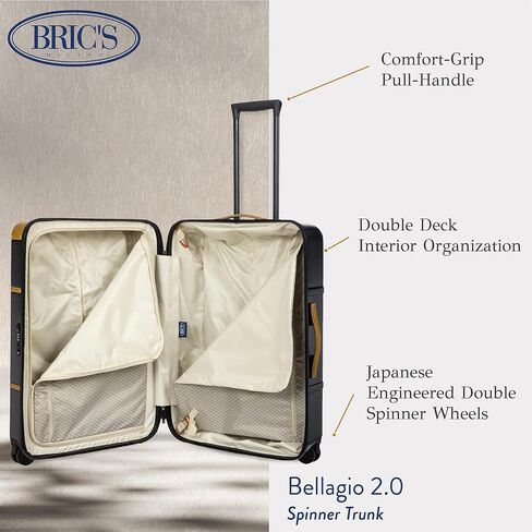Bric's Bellagio 2.0 Spinner Trunk - 27 بوصة - حقائب فاخرة للنساء والرجال - حقائب أمتعة معتمدة من إدارة أمن المواصلات الأمريكية - كريمي in Kuwait
