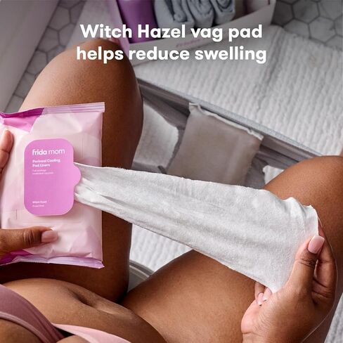 بطانات وسادة تبريد كاملة الطول من Frida Mom Perineal Medicated Witch Hazel + ملابس داخلية للاستعمال مرة واحدة (شورت بويشورت عادي) للعناية بعد الولادة in Kuwait