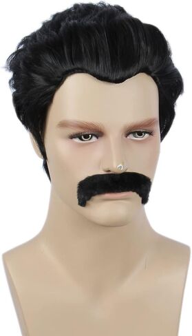 Halloween Short Straight Black Hair Cosplay Costume Wig For Men in Saudi Arabia