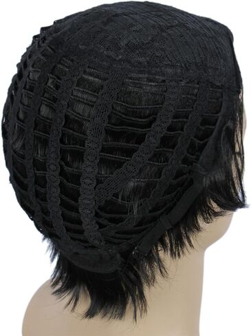 Halloween Short Straight Black Hair Cosplay Costume Wig For Men in Saudi Arabia