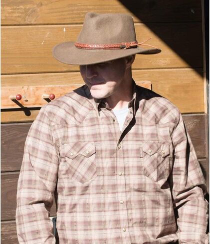 Outback Trading Company 1379 Men's Dusty Rider UPF 50 Water-Resistant Western-Style Wool Hat in Kuwait
