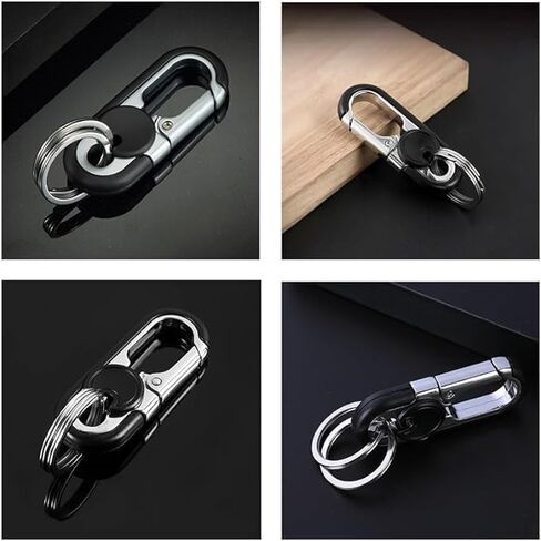 CHRIS GOOD Men's Car Key Chain 2pcs, Personalized Creative Stainless Steel Car Keychain for Men in Saudi Arabia