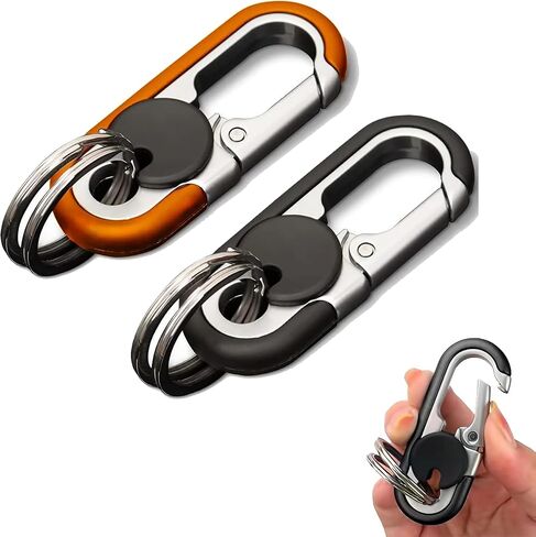 CHRIS GOOD Men's Car Key Chain 2pcs, Personalized Creative Stainless Steel Car Keychain for Men in Saudi Arabia