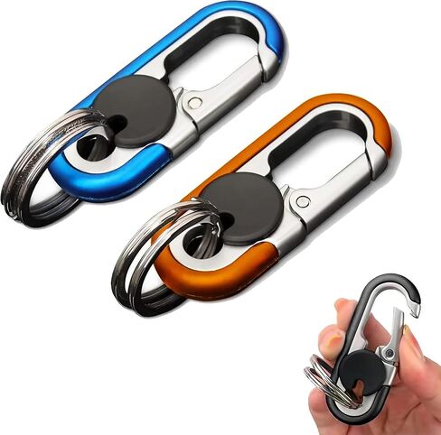 CHRIS GOOD Men's Car Key Chain 2pcs, Personalized Creative Stainless Steel Car Keychain for Men in Saudi Arabia