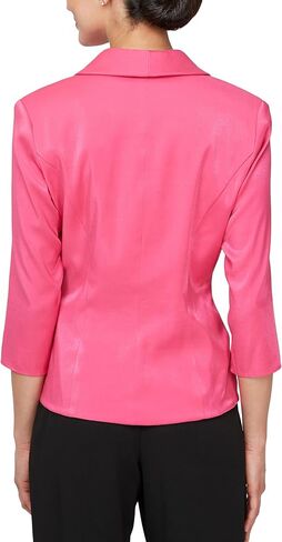Alex Evenings Women's 3/4 Sleeve Surplice Neckline Stretch Shimmer Blouse with Embellished Side Closure in Kuwait