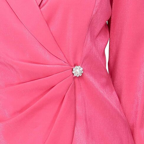 Alex Evenings Women's 3/4 Sleeve Surplice Neckline Stretch Shimmer Blouse with Embellished Side Closure in Kuwait