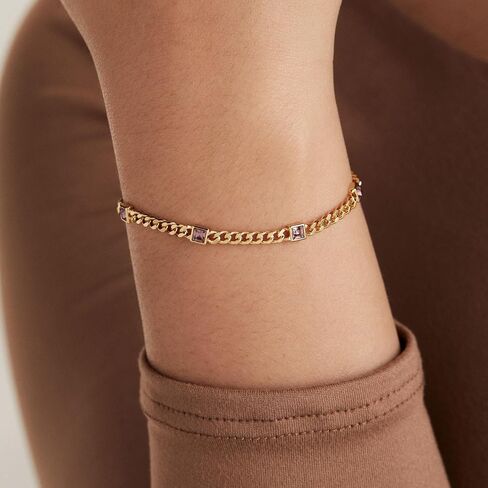 Alex and Ani AA7398234SS,Birthstone Curb Chain Bracelet in Saudi Arabia