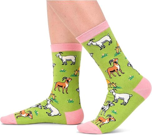 جوارب Zmart Farm Animal للنساء - جوارب الخيول، هدايا الخنازير، هدايا الماعز، جوارب البقرة، جوارب الدجاج in Saudi Arabia
