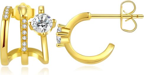 ToHeart Gold Stud earrings Women Hypoallergenic in Kuwait