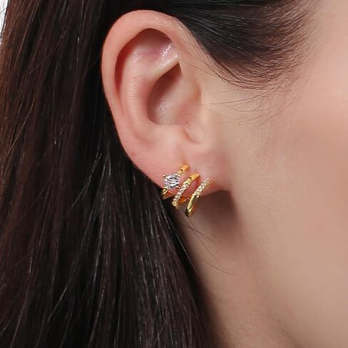 ToHeart Gold Stud earrings Women Hypoallergenic in Kuwait