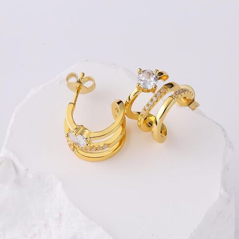 ToHeart Gold Stud earrings Women Hypoallergenic in Kuwait