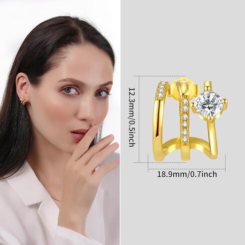 ToHeart Gold Stud earrings Women Hypoallergenic in Kuwait
