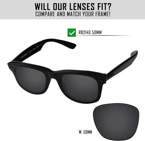 عدسات بديلة مستقطبة من TRUSHELL لنظارة Ray-Ban Wayfarer RB2140 الشمسية in Kuwait