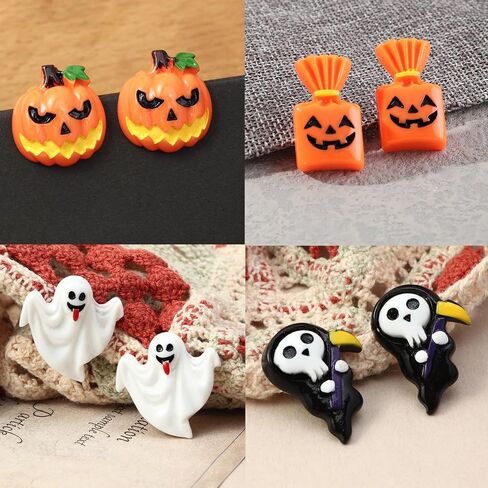 6 pairs Gothic Earrings Earrings Mask Earrings Horror Dangle Earrings for Women Cute Halloween Dangling Earrings for Party Goth Earrings for Cosplay Halloween in Saudi Arabia