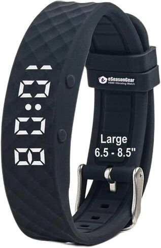VB80 Plus 12 Alarm Vibrating Watch, Silent Wake Up Medication Reminder (Small, Black) in Kuwait