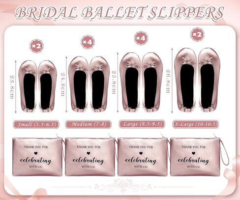 Cuffbow 12 Pairs Wedding Foldable Flats Dancing Shoes Rollable Ballet Flats Bulk Party Wedding Slippers Bridesmaids Guests in Saudi Arabia