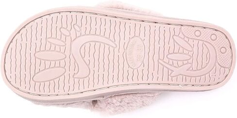 The Season Essentials U-slide Women’s Cross Band Soft Plush Fluffy Furry Fleece House Indoor or Outdoor Ladies’ Slide Slippers in Kuwait
