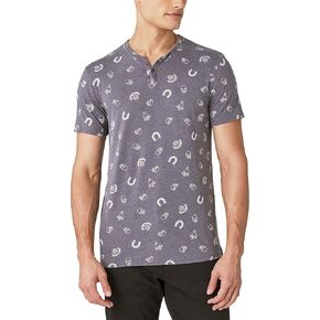 Lucky Brand Men's Venice Burnout Notch Neck Tee
