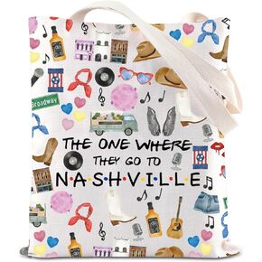 FOTAP Nashville Trip Makeup Bag Nashville Travel Gift Tennessee State Gifts Nashville Souvenir Gift Nashville Travel Bag Housewarming Gift (to Nashville tote)