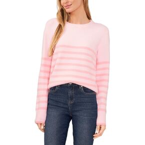 CeCe Women's Cropped Striped Sweater