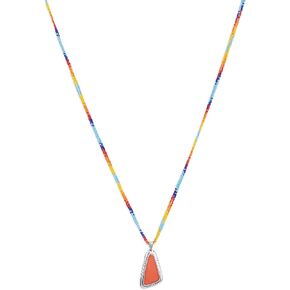 Lucky Brand Womens Beaded Pendant Necklace